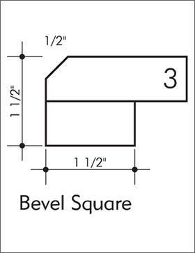 Bevel Square countertop edge profile