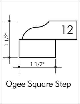 Ogee Square Step countertop edge profile
