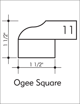 Ogee Square countertop edge profile