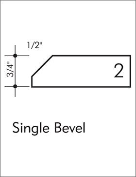 Single Bevel countertop edge profile