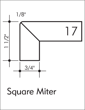 Square Miter countertop edge profile