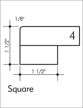 Square countertop edge profile