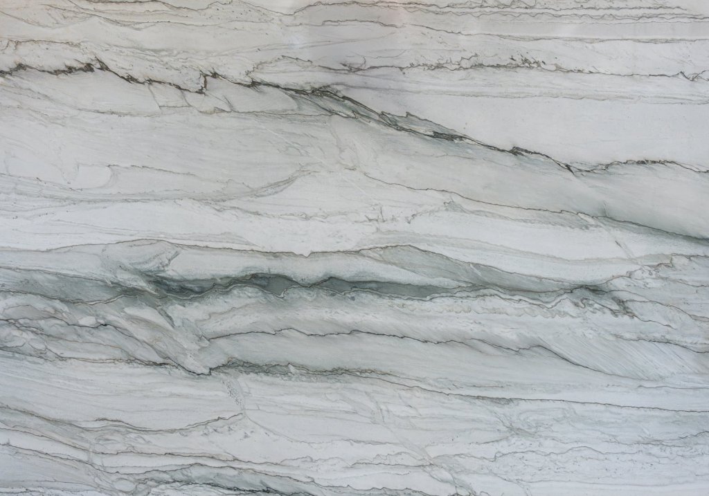Statuario quartzite slab sample